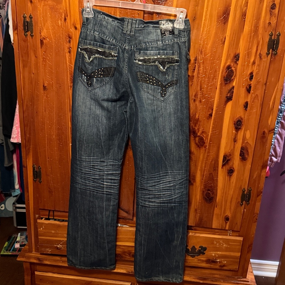 Dark Denim Jeans Waist 15” Inner Length is 29” - Picture 12 of 12